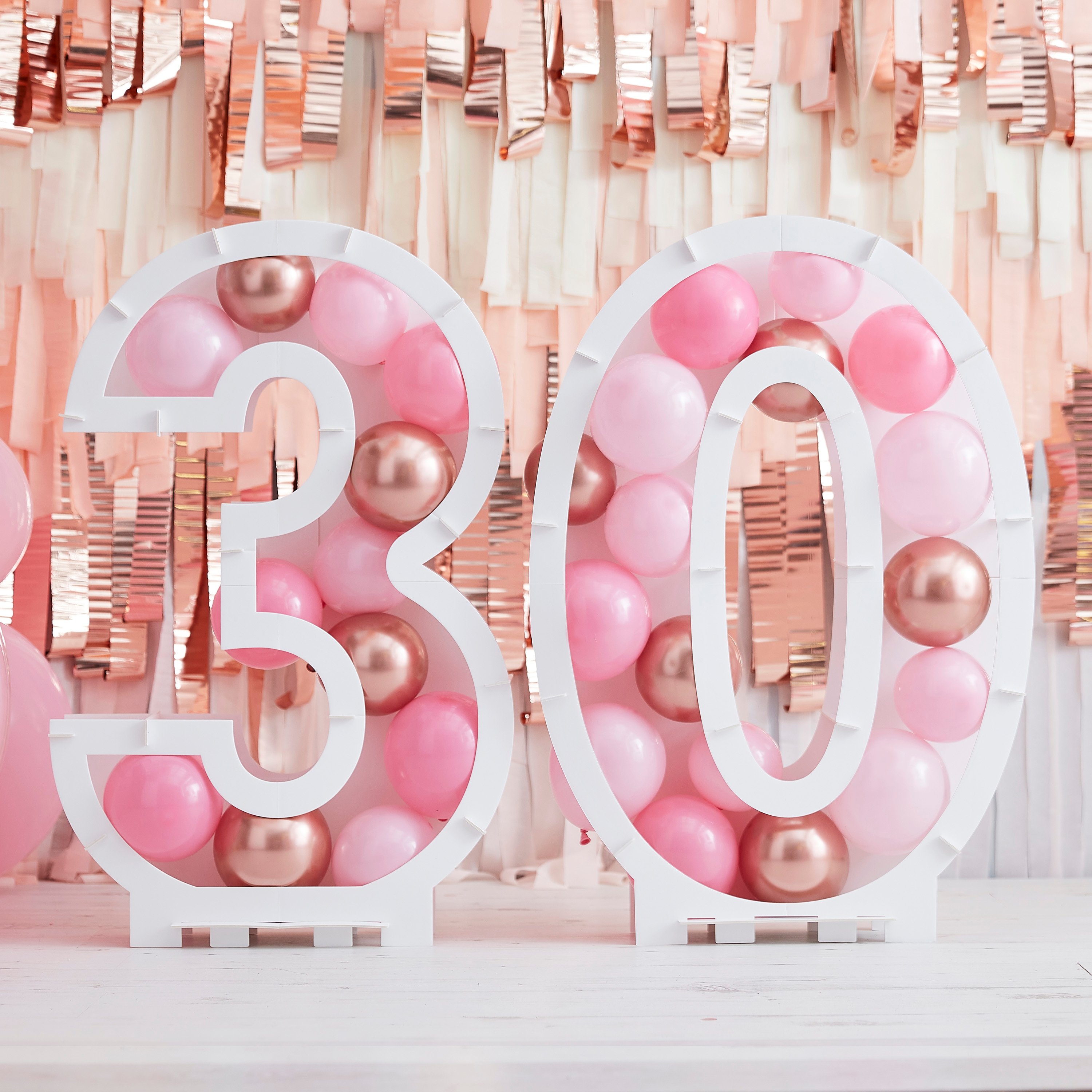 Pink Balloon Mosaic Number Stand 30 Ginger Ray