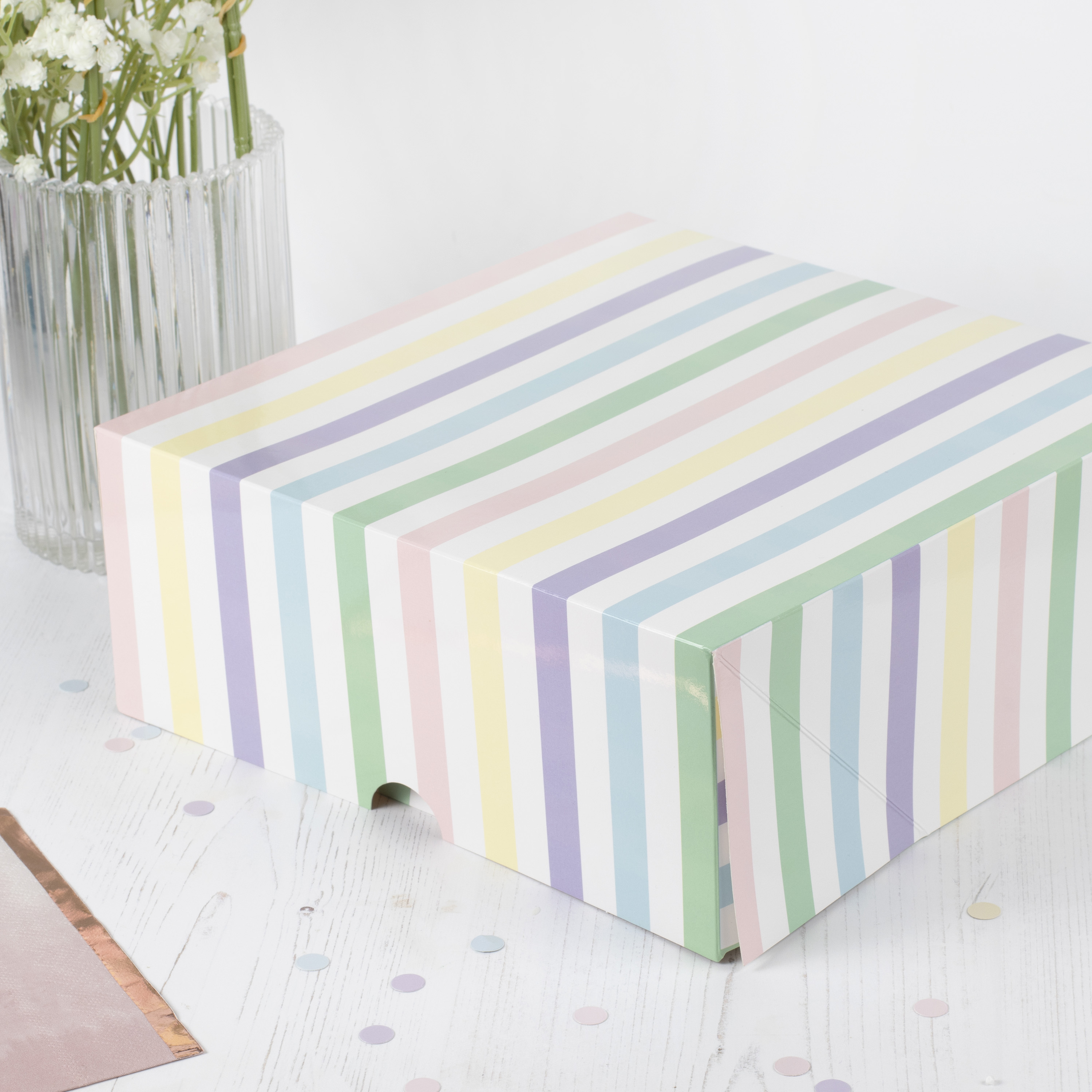 Pastel Striped Cake Boxes Ginger Ray