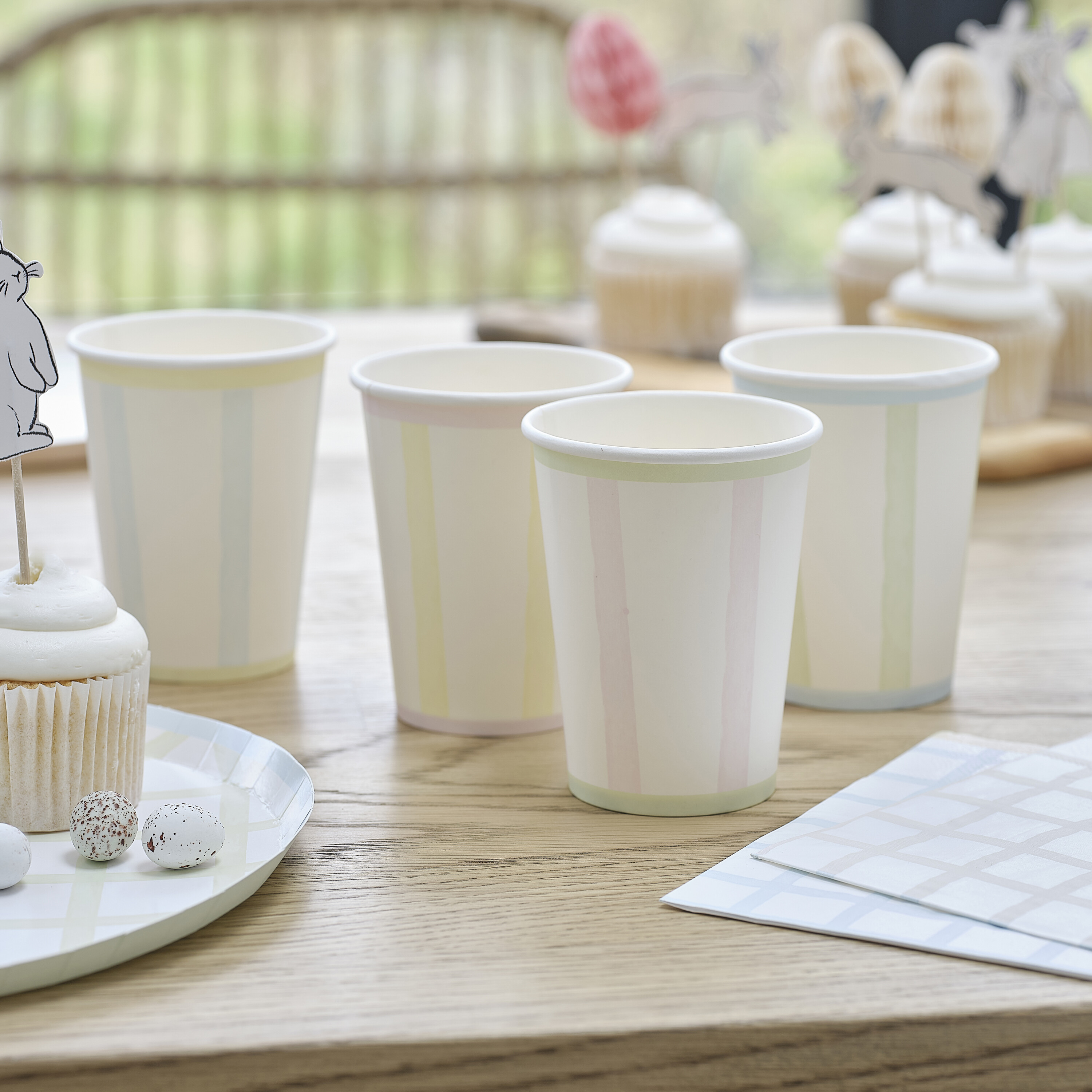 Pastel Stripe Paper Cups Ginger Ray