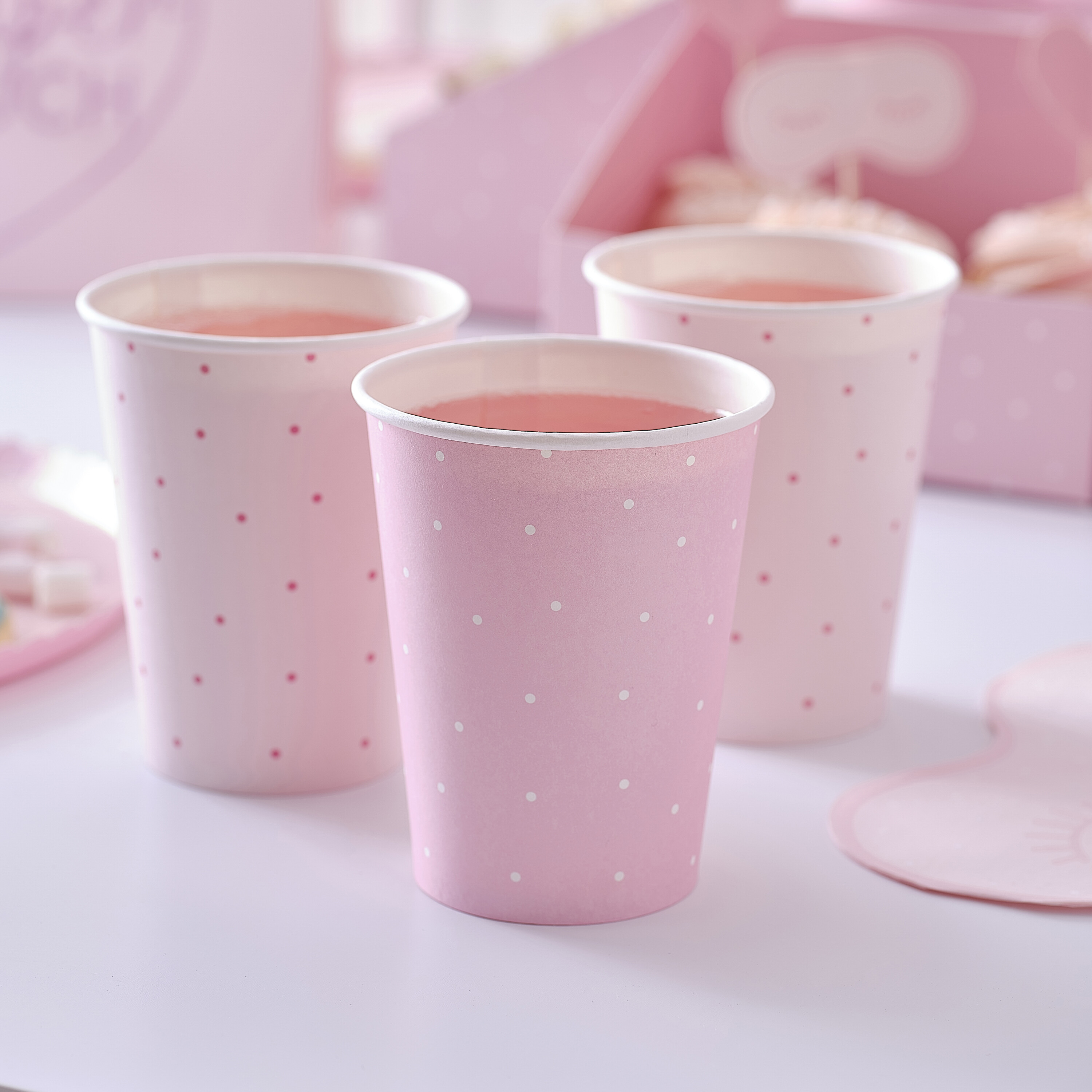 Pink Polka Dot Paper Cups | Ginger Ray