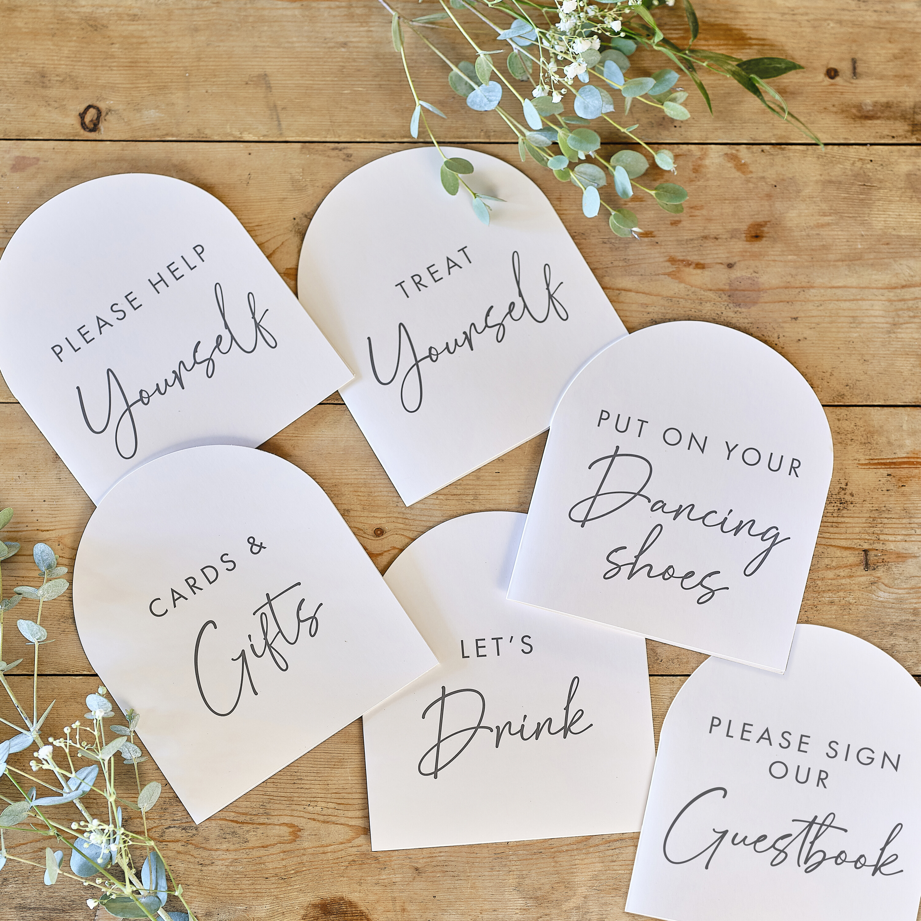 Wedding Table Signs Ginger Ray