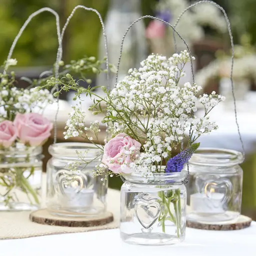 Glass tea light holders hanging deals