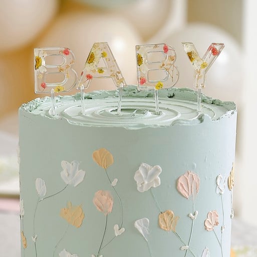 Baby shower cake topper discount
