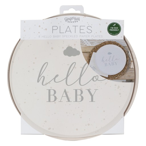 Unisex baby shower plates hotsell