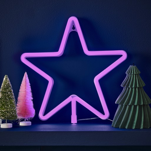 Pink star lamp on sale