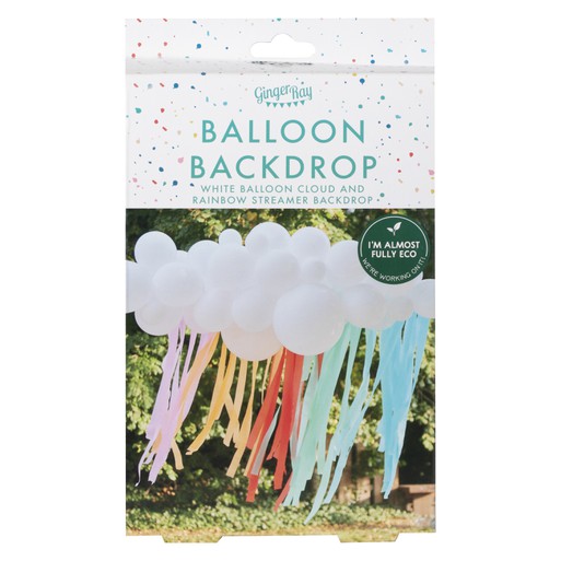 Rainbow Cloud Pastel Party Backdrop, Party Decorations, Birthday Party  Decorations, Cloud Balloon Rainbow Streamer Backdrop
