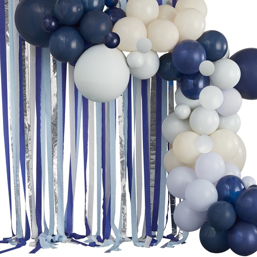Blue Streamer Balloon Tails, Blue Streamers, Balloon Tails, Boy Birthday  Party, Baby Boy Shower, Balloon Tassels, Navy Balloon Streamers 