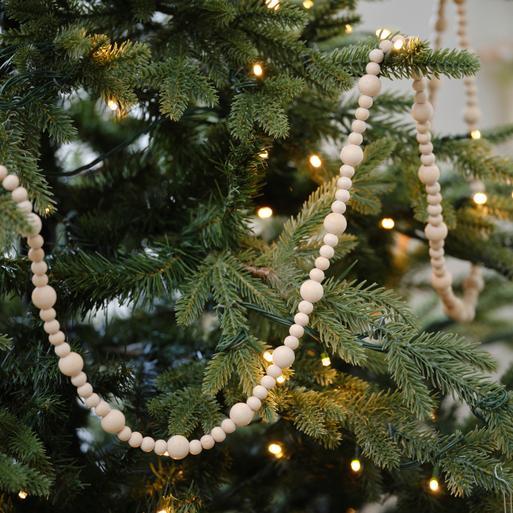Christmas Tree Bead Garland Wooden Xmas Bead Garland Ginger Ray