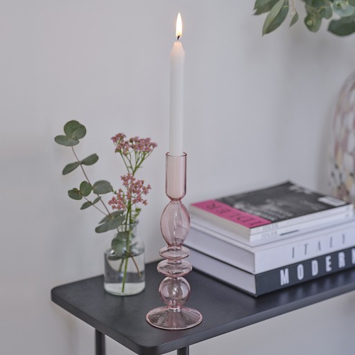 Pink candle holders deals